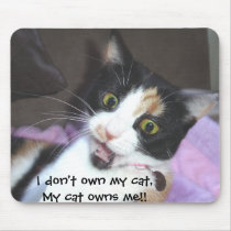 I don't own my cat,My cat owns me!! mousepads by jennyclaire_art I don't own my cat,My cat owns me!! mousepads