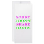 I Don't Shake Hands 2 rack cards