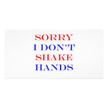 I Don't Shake Hands Photo Card Template