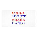 I Don't Shake Hands Photo Card Template