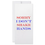 I Don't Shake Hands rack cards