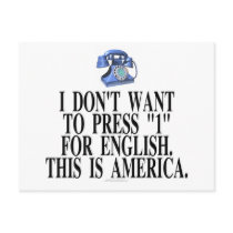 I don't want to press "1" for English... postcards by SmartAssProducts I don't want to press "1" for English... postcards