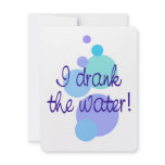 I Drank the Water Pregnancy Announcement