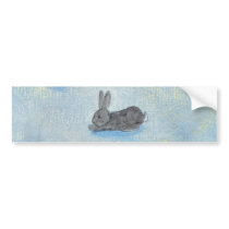 I Dream of Rabbits fun unique modern art painting bumper stickers