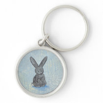 I Dream of Rabbits fun unique modern art painting keychains