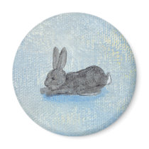 I Dream of Rabbits fun unique modern art painting magnets
