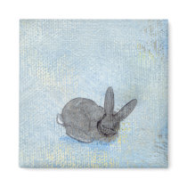 I Dream of Rabbits fun unique modern art painting magnets