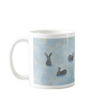 I Dream of Rabbits fun unique modern art painting mugs