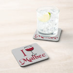 I Drink Malbec Wine Beverage Coasters