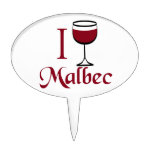 I Drink Malbec Wine Cake Toppers