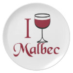 I Drink Malbec Wine Dinner Plate