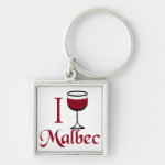 I Drink Malbec Wine Key Chains