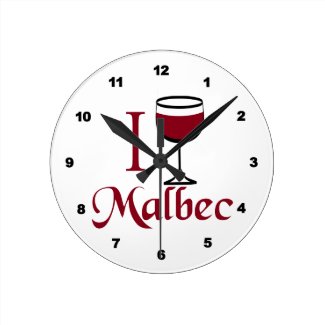malbec wine clock