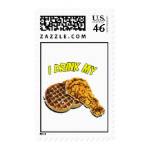 I Drink My Chicken and Waffle  Stamps