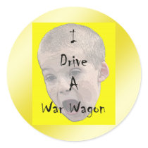 I Drive A War Wagon Sticker
