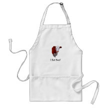 I Eat Beef: Hereford Cow: Painting, Original Art Apron