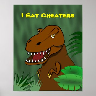I Eat Cheaters T Rex Dinosaur School Classroom
