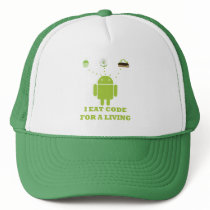 I Eat Code For A Living (Developer) Mesh Hat