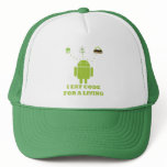 I Eat Code For A Living (Developer) hats