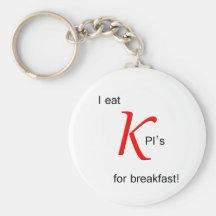 I Eat KPI's for Breakfast Keychain