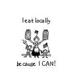 I eat locally tshirts