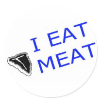 I Eat Meat Sticker stickers