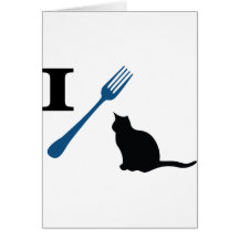 I Eat Pussy Cats Greeting Cards
