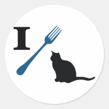 I Eat Pussy Cats Round Sticker