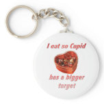 I Eat so Cupid has a bigger target Key Chain