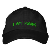 I Eat Vegans embroidered hats by GrungeFactory I Eat Vegans embroidered hats