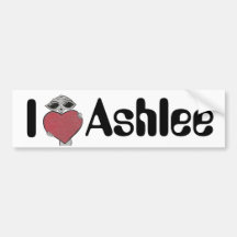 I extranjero de Ashlee del corazón Etiqueta De Parachoque