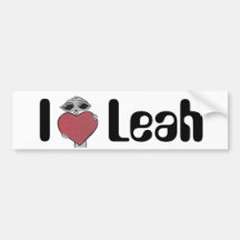 I extranjero de Leah del corazón Etiqueta De Parachoque