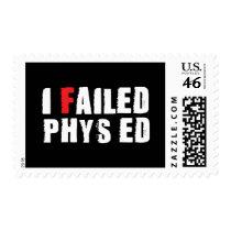 I Failed Phys Ed White Text stamps