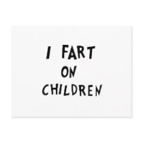 I fart on children post card