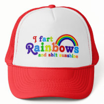 I Fart Rainbows and Shit Sunshine Grobe Mesh Hats