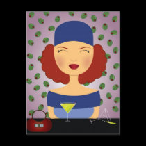 I Feel Fine (Red Head) postcards