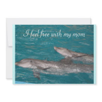 I feel free with my mom invitations