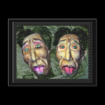 "I feel sick" The Twin Face postcards