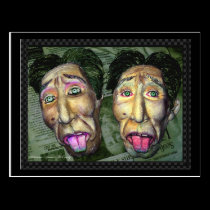"I feel sick" The Twin Face postcards