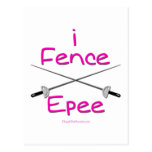 i Fence Epee (french grip) PINK Postcard