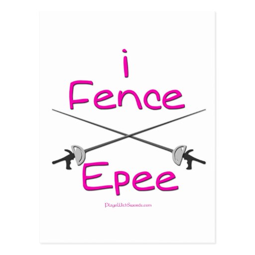 i Fence Epee (pistol grip) PINK Postcard