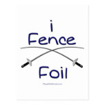 i Fence Foil (french grip) BLUE Postcard