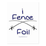i Fence Foil (pistol grip) BLUE Postcard