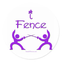 I Fence (purple) stickers