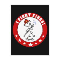 I Fight Fires Firefighter postcards