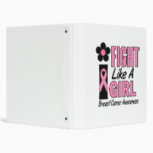 I Fight Like A Girl 1.1 Breast Cancer 3 Ring Binder