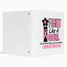 I Fight Like A Girl 1.2 Breast Cancer Binders
