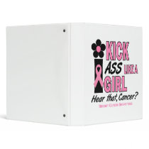 I Fight Like A Girl 1.3 Breast Cancer Vinyl Binder