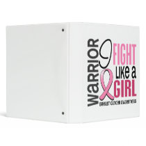 I Fight Like A Girl 2.1 Breast Cancer Vinyl Binder