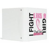 I Fight Like A Girl 3.1 Breast Cancer Vinyl Binders